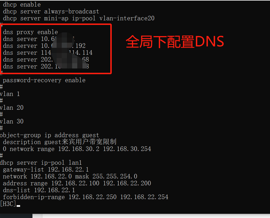 H3C_MER5200WAN口DNS配置