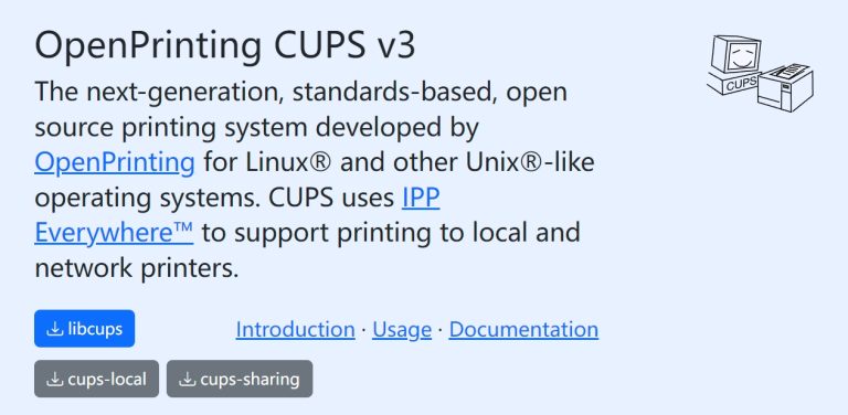 Ubuntu 22.04 上安装部署开源 CUPS 打印机服务器
