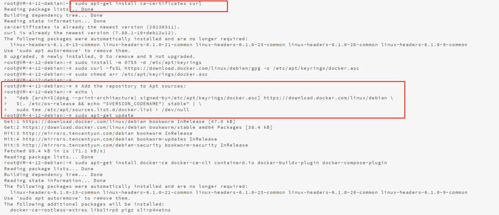 在 Debian12 上安装 Docker